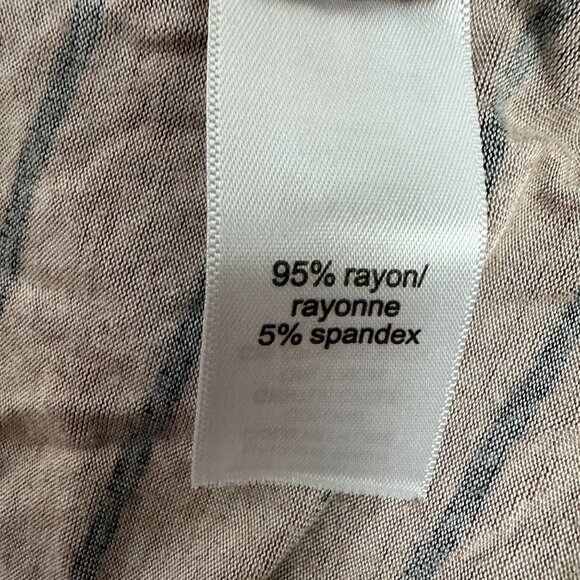 24/7 by Maurices Womens SIze M Brown Black Striped Long Sleeve Shirt - Picture 4 of 5